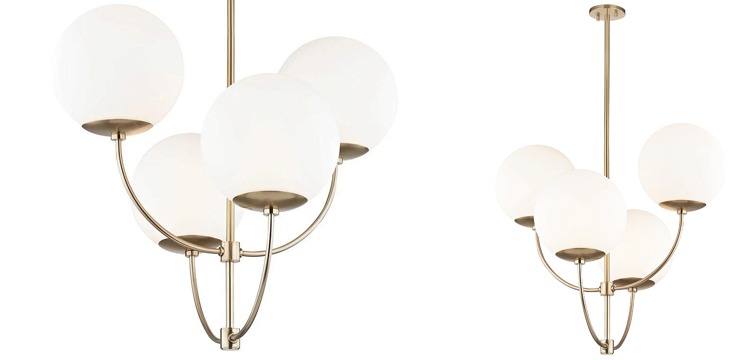 Люстра Breasal White Matte Balls Chandelier Brass Люстра Breasal White Matte Balls Chandelier Brass - Loft-Concept в Брянске