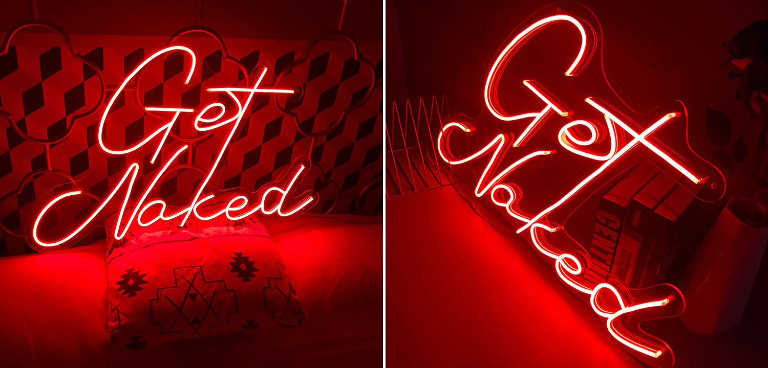 Неоновая настенная лампа Get Naked Neon Wall Lamp Неоновая настенная лампа Get Naked Neon Wall Lamp - Loft-Concept в Брянске