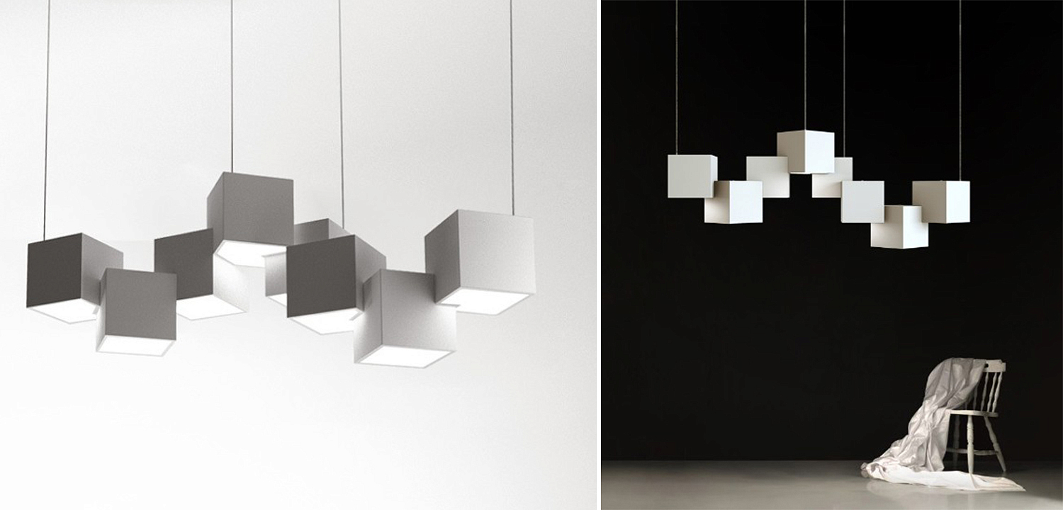 Дизайнерский светодиодный светильник Белый Eight Squares Lamp Дизайнерский светодиодный светильник Белый Eight Squares Lamp - Loft-Concept в Брянске
