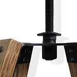 Барный стул со спинкой и мягкой обивкой с ромбами на 4-х деревянных ножках Бежевый Велюр Ava Charm варинант исполнения - 8 | Loft Concept в Брянске