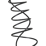 Подвесной светильник светодиодный из металла со спиральным декоративным элементом черный Metal Spiral варинант исполнения - 8 | Loft Concept в Брянске