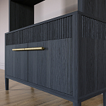 Стеллаж Primo с ящиками Черный дуб  варинант исполнения - 4 | Loft Concept в Брянске