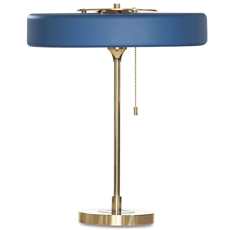 Настольная Bert Frank Revolve Table Lamp Blue Латунь Синий в Брянске | Loft Concept 