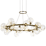 Дизайнерская кольцевая люстра с гирляндой внутри стеклянных сферических плафонов Iona Garland Chandelier 25 варинант исполнения - 1 | Loft Concept в Брянске
