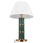 Настольная лампа на основании из зеленого мрамора с белым абажуром Noelia Green варинант исполнения - 3 | Loft Concept в Брянске