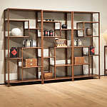 Стеллаж деревянный с полками для хранения Moon Walnut Furniture варинант исполнения - 1 | Loft Concept в Брянске