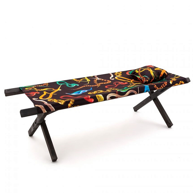 Шезлонг Seletti Poolbed Snakes Черный Мульти Шезлонг Seletti Poolbed Snakes Черный Мульти в Брянске | Loft Concept
