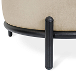 Банкетка круглая бежевый велюр на 4-х металлических ножках черного цвета SANJAY варинант исполнения - 2 | Loft Concept в Брянске