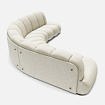 Диван Limoges полукруглой формы с обивкой букле молочного цвета варинант исполнения - 1 | Loft Concept в Брянске