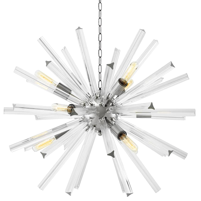 Люстра Chandelier Equalizer S Nickel Никель Прозрачный (Transparent) в Брянске | Loft Concept 