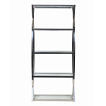 Металлический стеллаж со стеклянными полками Molecule варинант исполнения - 2 | Loft Concept в Брянске