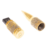 Флеш-карта USB 2.0 на 32 гб в виде пули с гравировкой природы в подарочной коробке Metal Flash Drive варинант исполнения - 2 | Loft Concept в Брянске