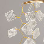 Люстра подвесная золотого цвета с декоративными ветвями и прозрачными рельефными подвесками FAIRYTREE Light варинант исполнения - 10 | Loft Concept в Брянске