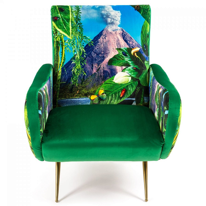 Кресло Seletti Armchair Volcano Бирюзовый Зеленый Латунь в Брянске | Loft Concept 