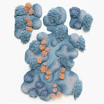 Тканый вручную Большой абстрактный гобелен Frost Forest варинант исполнения - 3 | Loft Concept в Брянске