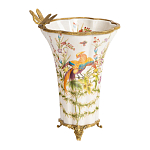 Ваза из фарфора с бронзовой стрекозой  Paradise Dragonfly варинант исполнения - 1 | Loft Concept в Брянске