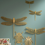 Настенный декор из двух декоративных стрекоз Flight of the Dragonfly варинант исполнения - 2 | Loft Concept в Брянске