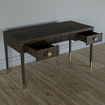 Письменный стол Elsa Dreams Walnut Шпон дерево с двумя ящиками варинант исполнения - 3 | Loft Concept в Брянске