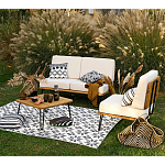 Двухместный диван из акации без подлоконтиков Amra варинант исполнения - 3 | Loft Concept в Брянске