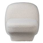 Кресло без подлокотников с обивкой из белой ткани букле Pacification варинант исполнения - 2 | Loft Concept в Брянске