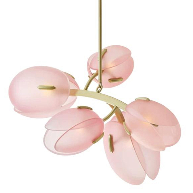 Дизайнерский Светильник Lilly Pink Tulip Lamp розовый плафон Золотой Розовый пастельный Дизайнерский Светильник Lilly Pink Tulip Lamp розовый плафон Золотой Розовый пастельный в Брянске | Loft Concept
