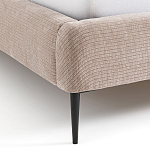 Кровать с обивкой велюр Hazel Velour Beige Bed варинант исполнения - 6 | Loft Concept в Брянске