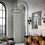 Люстра круглая с литыми стеклянными дисками Olympe Glass Chandelier варинант исполнения - 4 | Loft Concept в Брянске