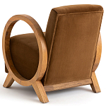 Кресло с круглыми деревянными подлокотниками Modesto Chair варинант исполнения - 4 | Loft Concept в Брянске