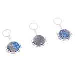 Зеркало брелок карманное двухстороннее из натурального камня Лазурит Stone Mirrors варинант исполнения - 8 | Loft Concept в Брянске