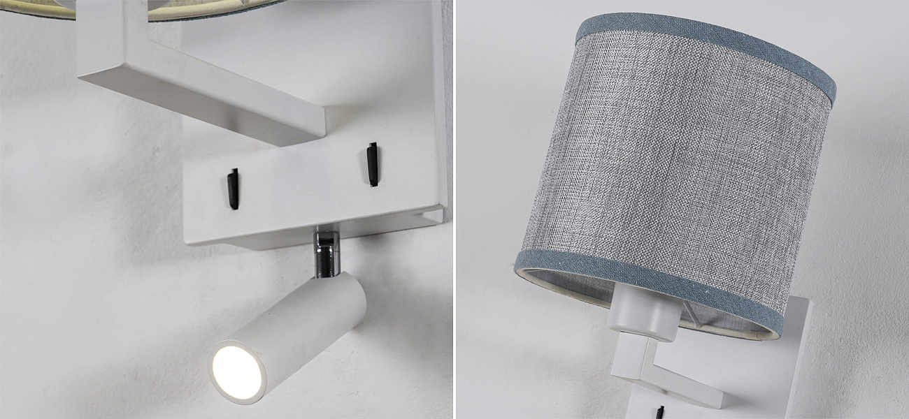 Бра с абажуром и поворотным спотом Trumpet Lamp White Бра с абажуром и поворотным спотом Trumpet Lamp White - Loft-Concept в Брянске