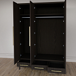 Большой Шкаф Primo Темный орех с 3 дверьми и 3 выдвижными ящиками варинант исполнения - 9 | Loft Concept в Брянске