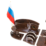 Настольный письменный набор с часами из природного камня обсидиана Competent Leader варинант исполнения - 3 | Loft Concept в Брянске