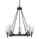  Люстра с 5-ю цилиндрическими плафонами из стекла с пузырьками Hinkley варинант исполнения - 1 | Loft Concept в Брянске