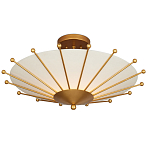 Потолочный светильник в форме конуса с каркасом золотого цвета и тканевым абажуром Inspiration in Light варинант исполнения - 2 | Loft Concept в Брянске