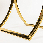 Кофейный столик на подстолье золотого цвета Noelle варинант исполнения - 5 | Loft Concept в Брянске