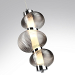 Подвесной светильник с 3-мя рифлеными стеклянными шарами Marcelh Light варинант исполнения - 9 | Loft Concept в Брянске