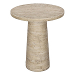 Столик приставной с круглой столешницей Textured Cream Table варинант исполнения - 1 | Loft Concept в Брянске