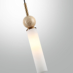 Подвесной светильник с цилиндрическим матовым плафоном и декоративным шаром из камня Orb Essence варинант исполнения - 13 | Loft Concept в Брянске