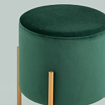 Зеленый пуф на золотистых ножках SANJAY варинант исполнения - 2 | Loft Concept в Брянске