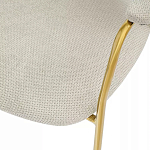 Стул Singer Chair с подлокотниками серый на золотистых ножках варинант исполнения - 7 | Loft Concept в Брянске