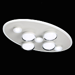 Потолочный светильник овальной формы белого цвета с 7-ю лампами Lunar Pebbles варинант исполнения - 4 | Loft Concept в Брянске