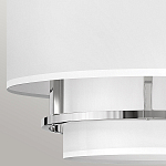 Потолочный светильник с двухслойным белым текстильным абажуром Hinkley варинант исполнения - 23 | Loft Concept в Брянске