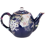 Чайный сервиз из фарфора темно-синий с рисунком цветов на 6 персон 14 предметов 300 мл Garden Whisper Porcelain Set  варинант исполнения - 2 | Loft Concept в Брянске