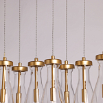 Люстра с 9-ю прозрачными стеклянными плафонами в форме капли Lucid Rain  варинант исполнения - 6 | Loft Concept в Брянске