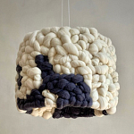 Светильник вязаный из шерсти Черно-белый варинант исполнения - 1 | Loft Concept в Брянске