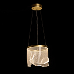 Подвесной светильник цилиндрической формы с прозрачным волнистым плафоном Wave Line варинант исполнения - 3 | Loft Concept в Брянске