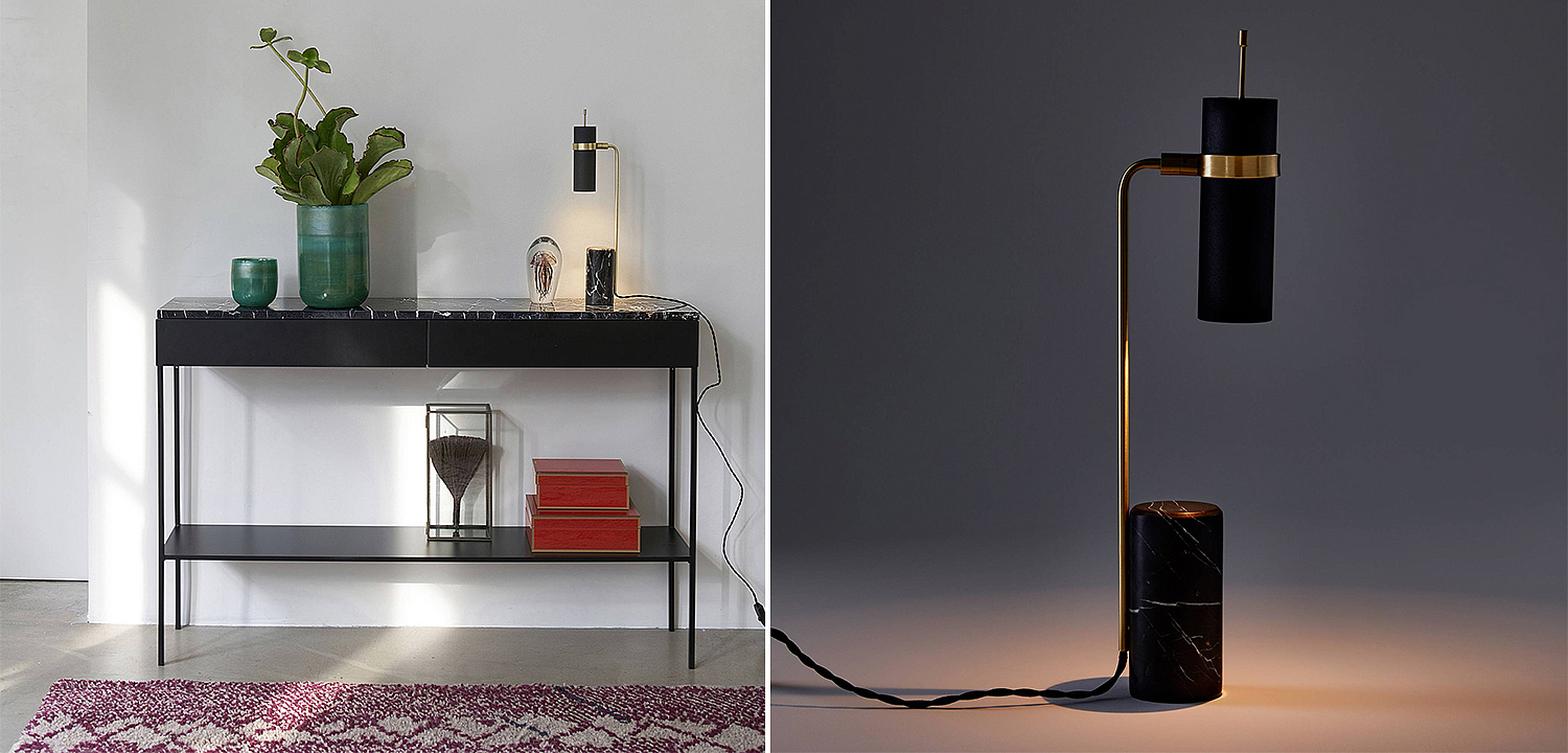 Настольная лампа Detlef Table lamp black marble Настольная лампа Detlef Table lamp black marble - Loft-Concept в Брянске