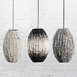 Подвесной светильник вертикальной овальной формы украшенный круглыми бусинами Gradient Oval Pendant Lamp  варинант исполнения - 2 | Loft Concept в Брянске