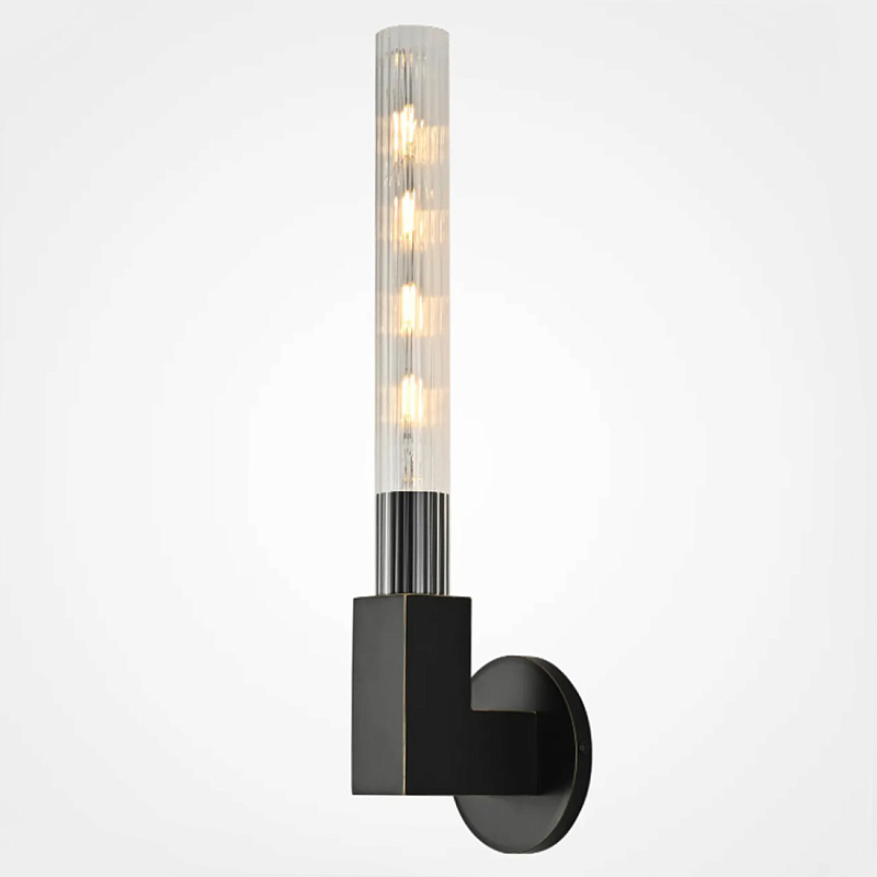 Бра CANNELLE wall lamp SINGLE Sconces Black Черный Прозрачное Стекло в Брянске | Loft Concept 