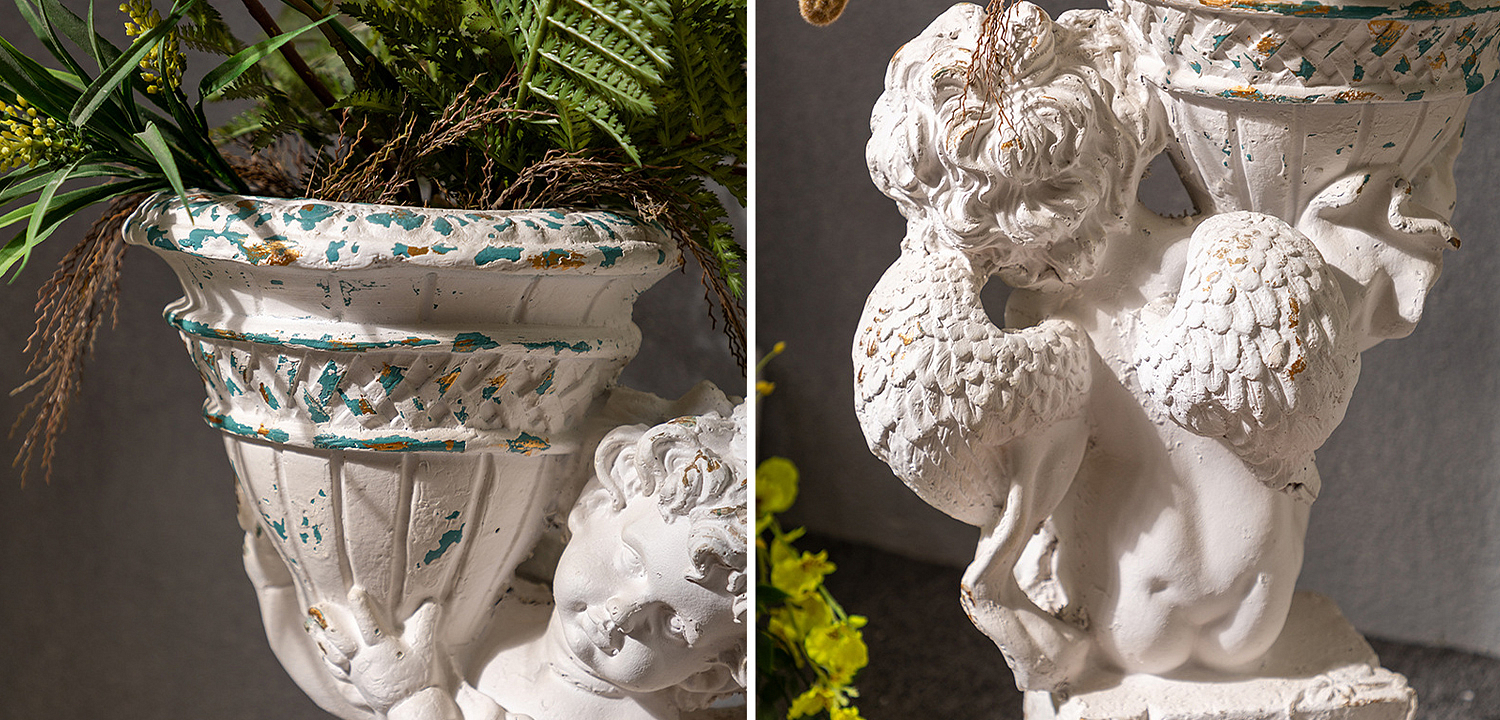Кашпо Angel with Flowerpot Provence Кашпо Angel with Flowerpot Provence - Loft-Concept в Брянске